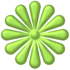 abstract green flower