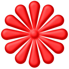 red and white flower