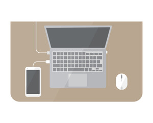 パソコンとスマートフォンのイラスト