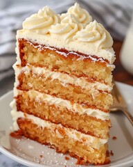 Delicious gluten free lemon cake topped with creamy coconut milk frosting recipe to try