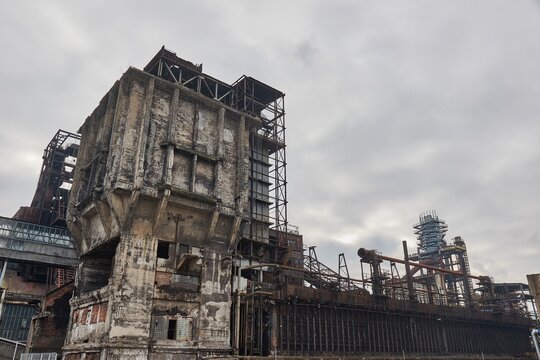 Decaying remains of an industrial facility