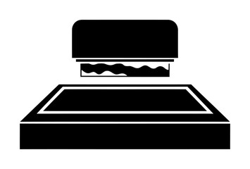 Ink Pad Silhouette - Minimalist Vector Design © Tharindu