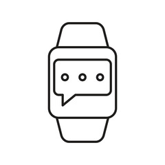 Smartwatch message typing status indicator icon