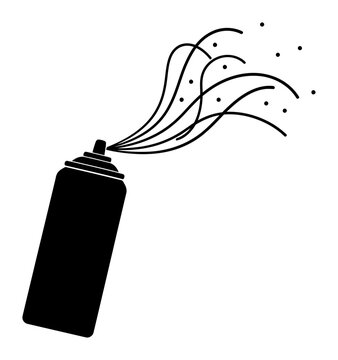 Silly String Can - Minimalist Vector Illustration
