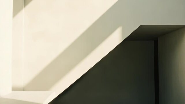 Abstract architectural elements creating compelling geometric shapes, contrasting light and shadow patterns across textured surfaces, conveying minimal and refined aesthetics in contemporary design