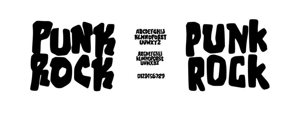 Font rock punk , y2 , calligraphy, lettering, Alphabet modern 