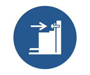 Use anti-tip restraints safety sign illustration on transparent background, 