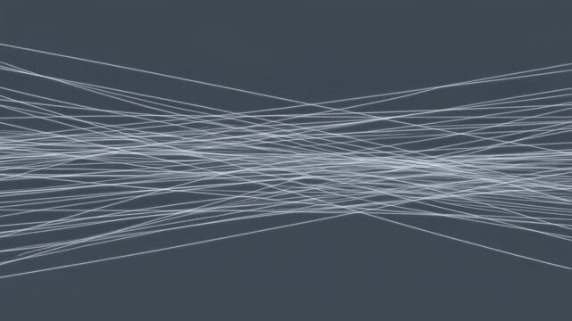 Abstract motion of intersecting lines creating a dynamic visual effect. Represents connectivity, movement, and modern design in digital art