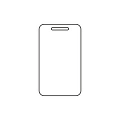 Linear mobile phone vector illustration for app design