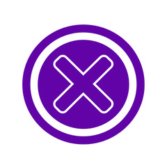 Fototapeta premium Purple Cross Symbol Vector Icon.