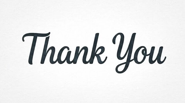 Elegant "Thank You" script on textured, off-white background with a delicate gradient