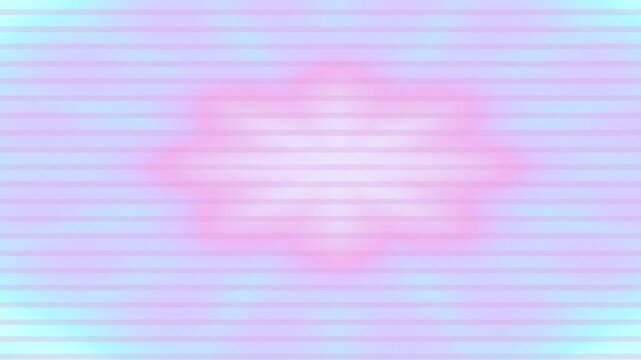 Soft pastel background with horizontal lines and a glowing pink abstract floral shape.