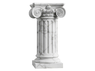 Obraz premium Classical marble column isolated on transparent background