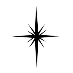 Vector Black Sparkling Star