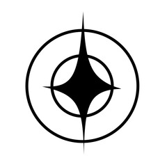 Vector Black Sparkling Star