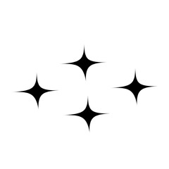 Vector Black Sparkling Star
