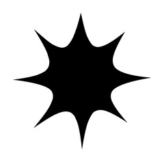 Vector Black Sparkling Star
