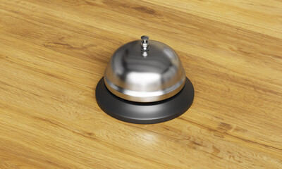 레트로 실버 테이블 서비스 벨 Retro Silver Table Service Bell