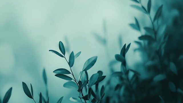 Fresh green plant leaves with a soft focus background presenting concepts of nature, growth, and renewal, offering copy space for designs related to eco friendliness, health, and wellness