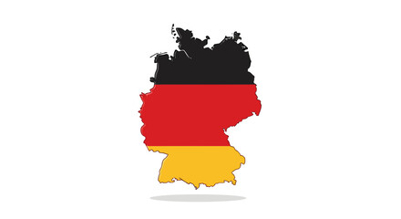 Obraz premium Germany Map Illustration with National Colors A Symbol of Country and Culture