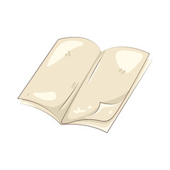 Illustration of Open Blank Book