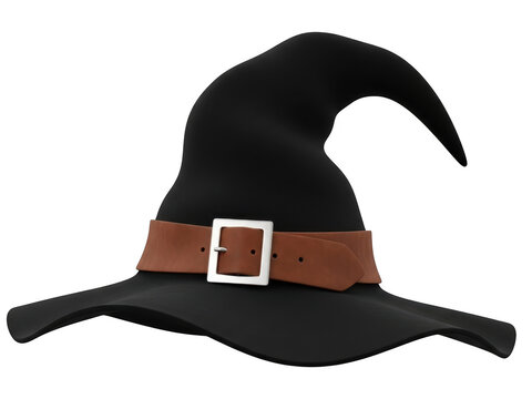 Classic witch hat isolated on transparent background