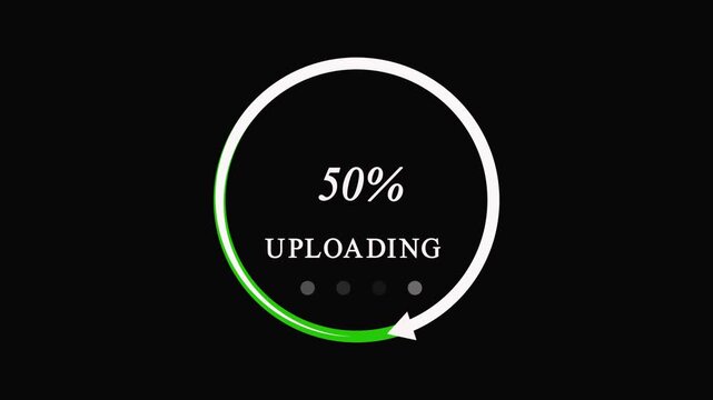 Light Theme Circular Upload Progress UI Design