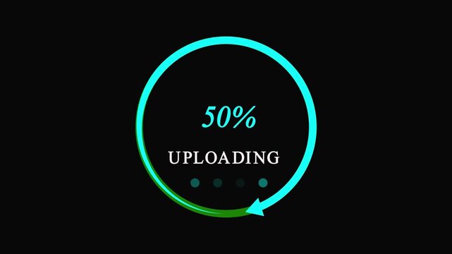 Uploading Progress Circle Animation Interface