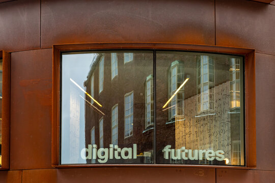 Stockholm, Sweden A window at the Royal Institute of Technology says Digital Futures.