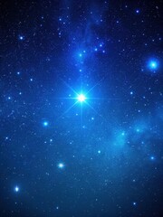 A Deep Blue Canvas of Twinkling Stars Under a Dark and Celestial Sky