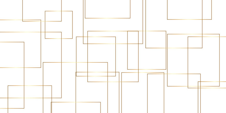 Geometric pattern of overlapping golden squares and rectangles