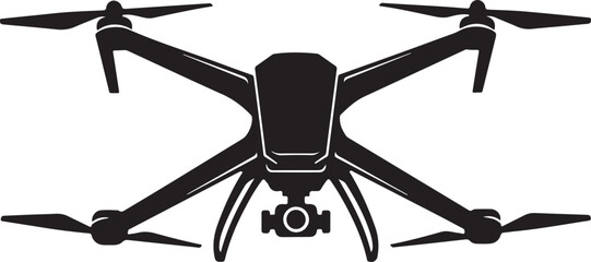 Quadcopter Drone Silhouette Icon &ndash; Black UAV Aerial Technology Vector
Flying Drone Top View Silhouette &ndash; Modern Quadcopter Logo Design
Aerial Drone Silhouette Illustration &ndash; Clean Black UAV Symbol