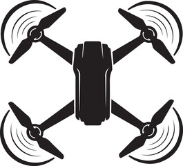 Quadcopter Drone Silhouette Icon &ndash; Black UAV Aerial Technology Vector
Flying Drone Top View Silhouette &ndash; Modern Quadcopter Logo Design
Aerial Drone Silhouette Illustration &ndash; Clean Black UAV Symbol