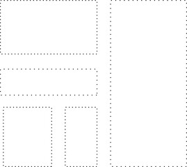 点線だけで作ったフレームセット。シンプルで使いやすい。広いテキストスペース