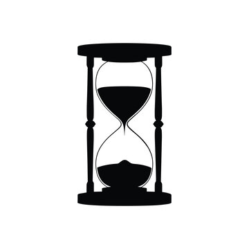 Silhouette of classic hourglass timer