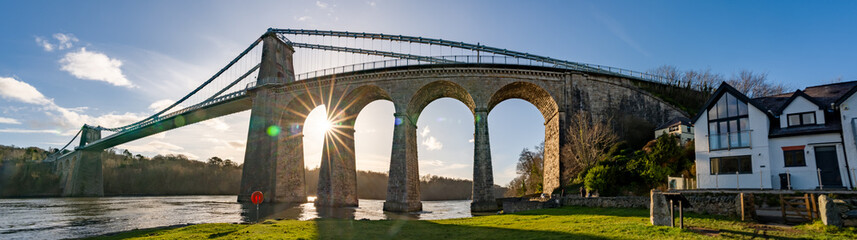 Views around Menai Brdge and the Suspension Birdge Anglesey