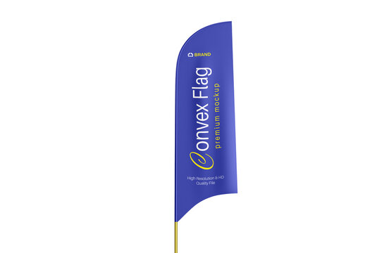 Convex Feather Flag Mockup