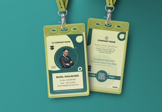 Company Identification Card Layout