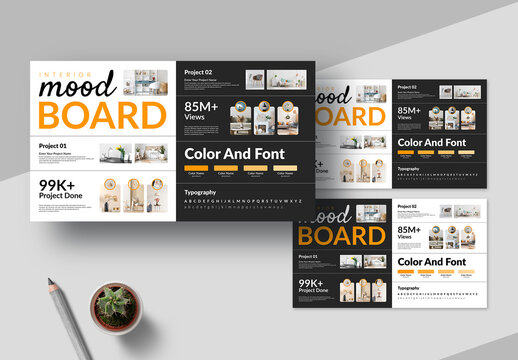 Interior Mood Board Template Layout