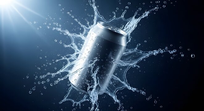 A sleek silver bullet piercing through water with sunlight shining through the ripples
