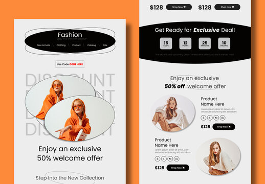 Modern Email Newsletter Template for Marketing, Promotion and Business Campaign