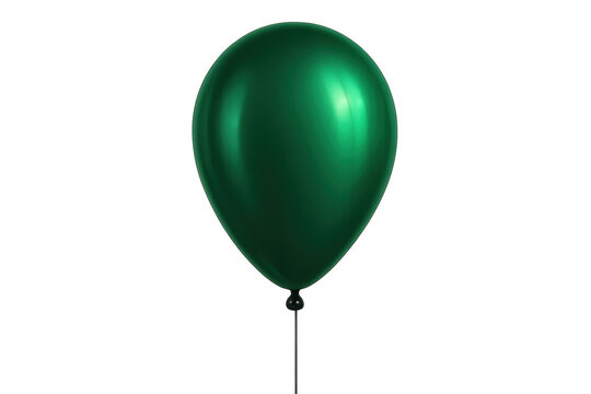 Glossy green balloon celebrating festive birthday party