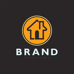 Classic House Architecture Logo Design for Traditional Real Estate Company Branding