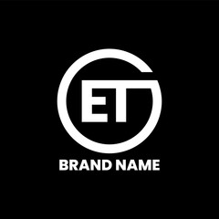 ET letter circle logo design for company