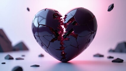 Broken heart symbolizing loss and pain