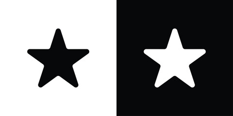 Obraz premium Star Rating icon sheet black and white