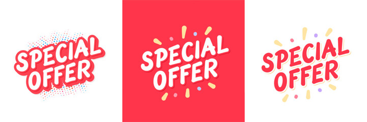 Special Offer lettering sticker set