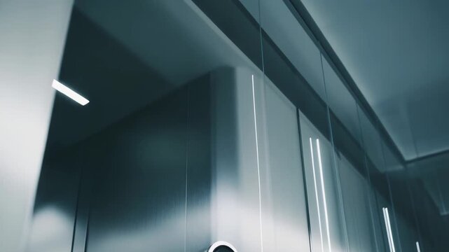 Modern smart home control system integrating advanced technology for climate regulation, providing digital temperature display and energy efficiency in a contemporary minimalist interior