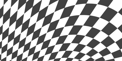 Racing flag sport background horizontal grunge checkered pattern vector design with empty space