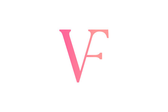 VF Letter Logo Pink Gradient Elegant Monogram